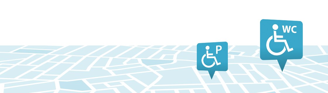 Löydä lähellä olevat esteettömät WC:t ja pysäköintipaikat